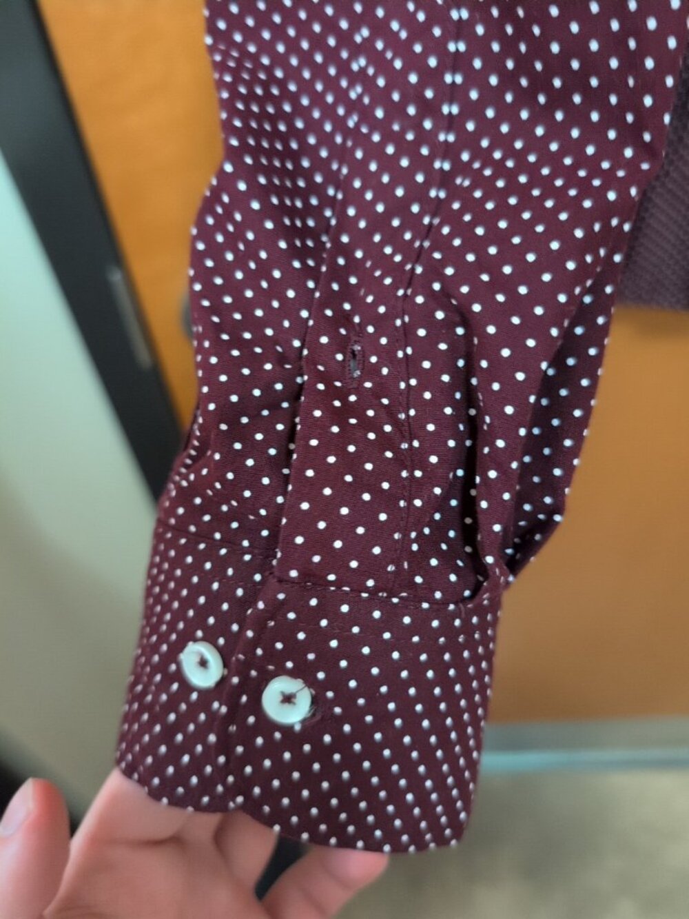Cactus Man Ricky Singh Shirt Mens L Red White Long Sleeve Button Up Polka Dot - Picture 5 of 9